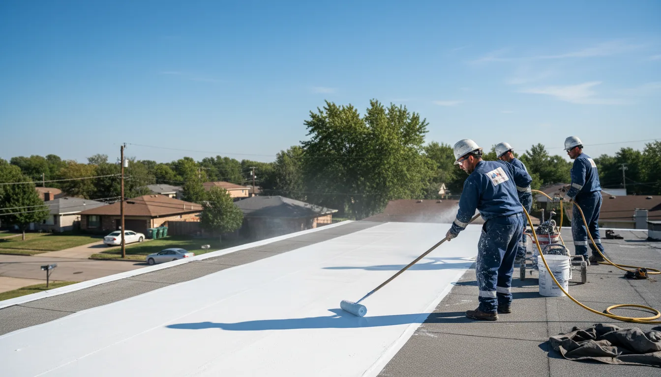 Commercial roof coating in Chenoa, IL near me